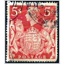 1939 King George VI - 5/- Red Used C2-3