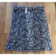 BHS Profile Mocha and Black Butterfly Stretchy Skirt Size 22 BNWT