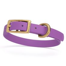 Dog Pet Collar with Brass Hardware Size XS W 1/2” L 9” - 12” Amethyst Purple