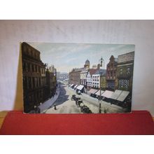 CORN MARKET, DERBY, DERBYSHIRE unused antique postcard =