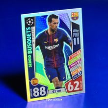 Match Attax CHAMPIONS LEAGUE 2017/2018 Sergio Busquets Topps PRO 11 CARD 17/18