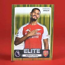 Panini Premier League 2025 William Saliba Gold Parallel Sticker Arsenal
