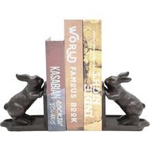 Rabbit Decorative Bookend, Heavy Duty Cast Iron Book Ends, Vintage Shelf Decor,