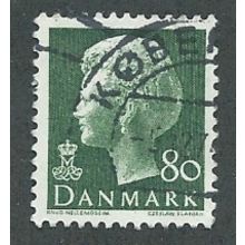 DEN 1974 80o 'QUEEN MARGRETHE' FINE USED (EBID42-979)