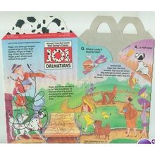 1991 McDonalds 101 Dalmatians Roger & Anita Happy Meal Box