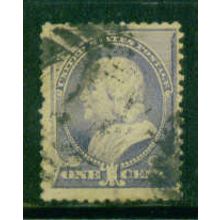 Used 212 1c Benjamin Franklin Just Clears M01456