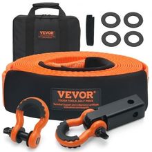 Polyester Heavy Duty Tow Strap Recovery Kit 3" x 30 ft (MBS-36,000 lbs) Winc...