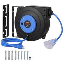 Retractable Extension Cord Reel Power Cord Reel 50FT 14AWG/3C SJTOW
