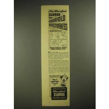1940 Clorox Bleach Ad - Fourfold Effectiveness