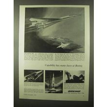 1966 Boeing Ad - SST, Burner II, Saturn V
