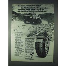 1972 Sears Steel-Belted Radial Tire Ad - Safari Race