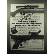 1987 Daisy Ad - 853 Pellet Rifle, 747 Match Air Pistol