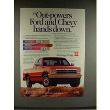 1992 Dodge Dakota LE Club Cab Truck Ad - Out-powers