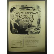 1952 Cincinnati Enquirer Newspaper Advertisement - Cartoon by Richard Taylor