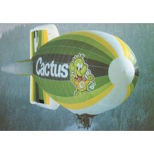 Cactus Luxembourg Supermarket Hot Air Balloon Advertising Postcard