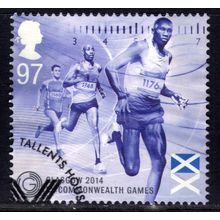 GB 2014 QE2 97p Commonwealth Games Glasgow Marathon ex fdc SG 3621 ( L617 )