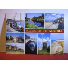 multiview, NORTH NORFOLK county used postcard by J Salmon. #