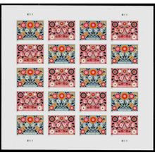 Love & Wedding GENUINE Sheet of 20 Current Rate Stamps Scott 5661a