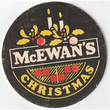 BEER MAT - McEWANS BREWERY - CHRISTMAS (EXPORT TO BELGIUM) - (Cat No 036)-(1988)