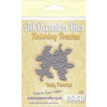 All Occasion Dies. Holly Flourish Die. Die Cutting Cardmaking Scrapbooking Craft