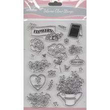 A6 Floral Stamp set. 20 Pieces. Flowers Florist Stamping Cardmaking Scrapbooking