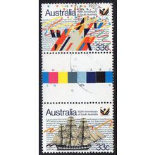 Australia 1986 150th Anniversary of South Australia - 2 x 33c Gutter Pair Used