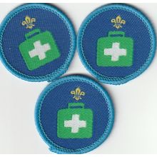Scout Badges 3 x Explorer Activity 2002+ - Emergency Aid - Black Backs (BY460)