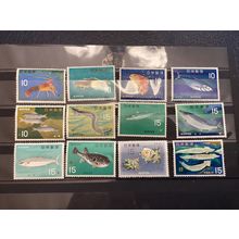 ICOLLECTZONE Japan 860-871 Fish and Sealife XF NH