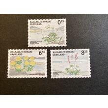 ICOLLECTZONE Greenland 459-461 flowers XF NH