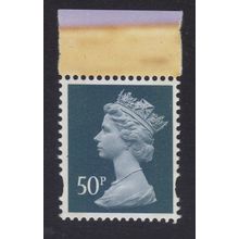 U3077 2021 50p Slate-blue MPIL M21L LITHO ENSCHEDE ex DY42 UNMOUNTED MINT.