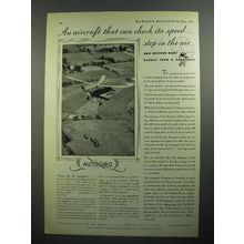 1931 Autogiro Aircraft Ad - Can Check its Speed