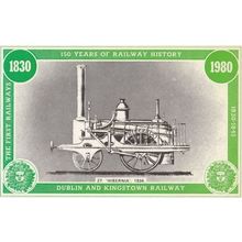 Hibernia 1834 Dublin & Kingstown Train Railway Postcard