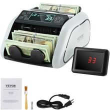 Money Counter Machine, Bill Counter with UV, MG, IR and DD Counterfeit Detec...