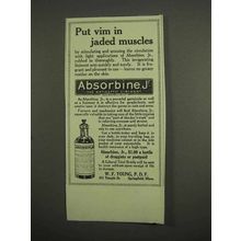 1917 Absorbine, Jr Liniment Ad - Put Vim in Muscles