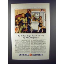 1941 General Electric Refrigerator Ad - People Prefer!