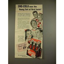 1941 Sno-Cola Soda Ad - Won Young Set at First Taste