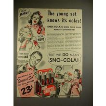 1941 Sno-Cola Soda Ad - The Young Set Knows Colas