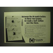 1973 Hornady 30 cal. 168 Gr. Match Bullets Ad - These Targets