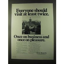 1973 Hotel Roanoke Ad - Visit at Least Twice