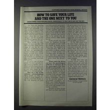 1980 General Motors Ad - Save Your Life