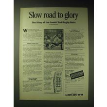 1989 Lands' End Rugby Shirt Ad - Slow road to glory