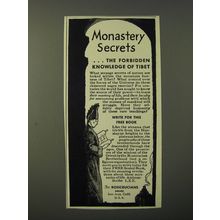 1947 The Rosicrucians Ad - Monastery Secrets .. The forbidden knowledge of Tibet