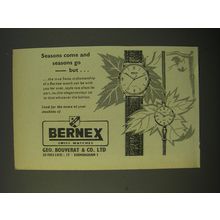 1964 Bernex Watches Ad - Seasons come and seasons go