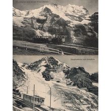 Jungfraubahn 2x Swiss Antique Train Railway Postcard s
