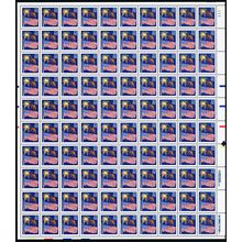 Flag & Fireworks Sheet of One Hundred 22 Cent Postage Stamps Scott 2276