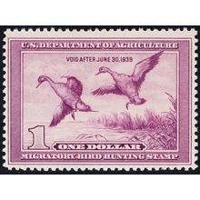 RW5, Mint VF NH (Flawless Gum) $1 Duck Stamp - Stuart Katz