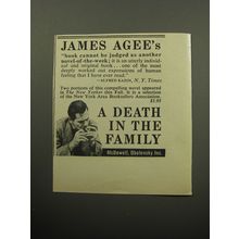 1957 McDowell, Obolensky Book Advertisement - A Death in the family, James Agee