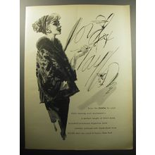 1957 Lord & Taylor Fur Coat Advertisement