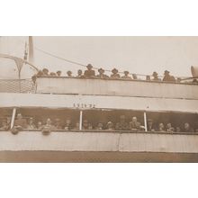 Cuxhaven German Ship Ferry AM Strand Antique Real Photo Postcard
