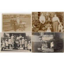 Stoke On Trent Wedding Children Strict Family Dogs 4x Old RPC Postcard s